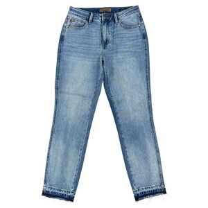 NEW Judy Blue Women's Size 5/27 Boyfriend Fit Jeans‎ Unhemmed Blue